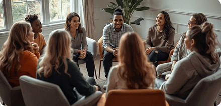 A supportive group therapy session
